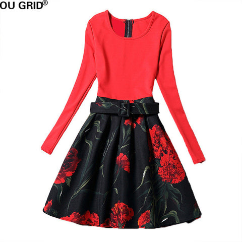 Floral Print Autumn Dress