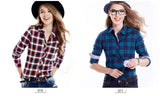 Women's Plaid Shirt Blouses