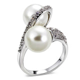 Pearl Women Ring Deluxe Imitation Pearl Cubic Zircon