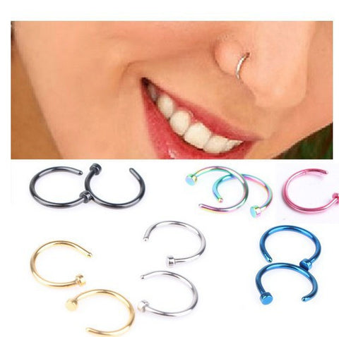 Medical Nostril Titanium Gold Silver Nose Pin