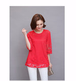 Sleeve Shirt Women Tops Lace Blouse