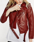 Women Leather Jackets with Belt