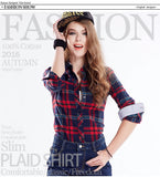 Women's Plaid Shirt Blouses