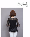 Sleeve Shirt Women Tops Lace Blouse