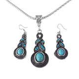 Necklace silver plated with earrings jewelry sets