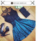 Women Sexy Lace Hollow Dress