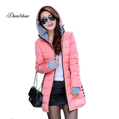 Female Slim Ladies Jackets Coats Hooded